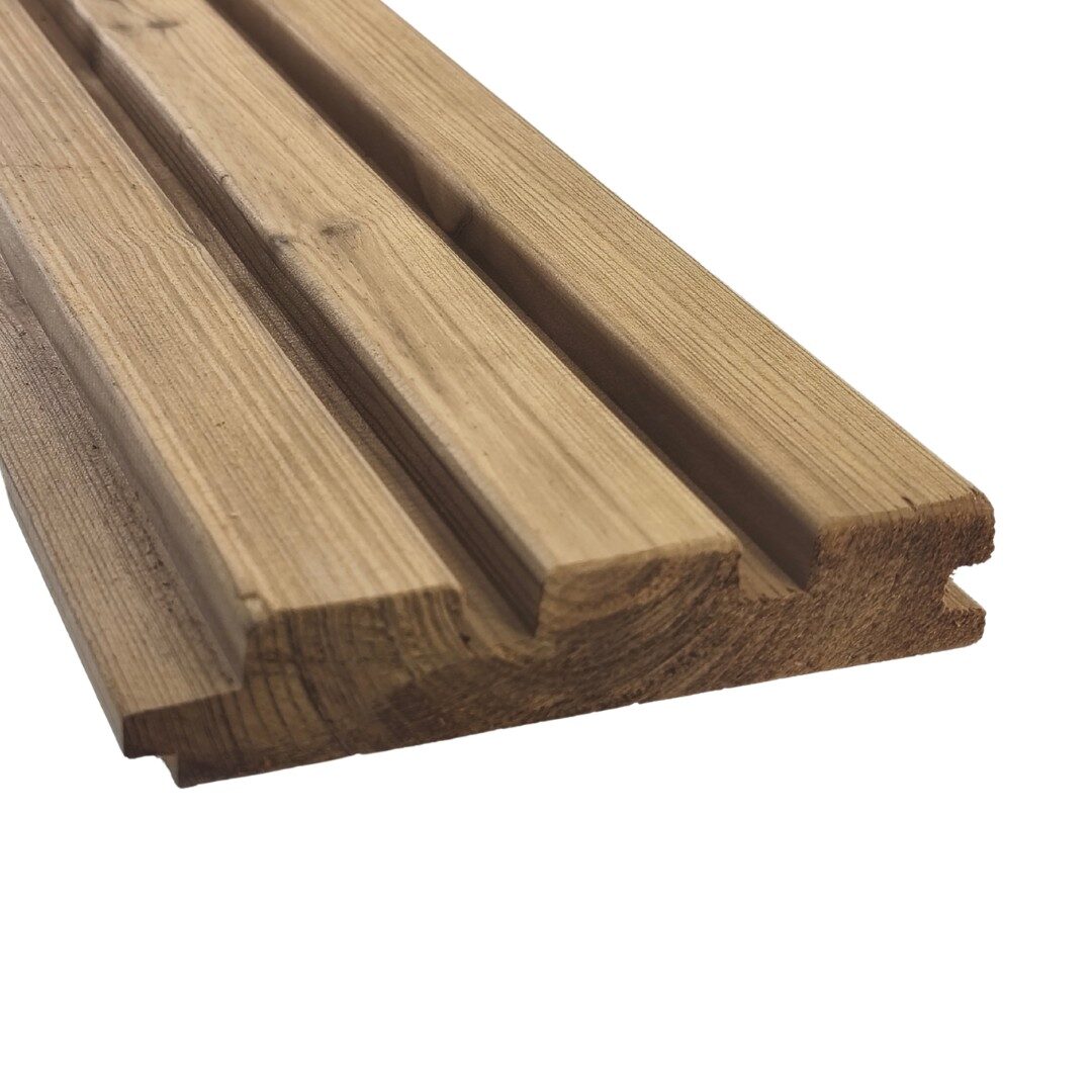 7 Revestimento pinho silvestre termo modificado, 26X130X1600-3600mm, V(STL), Triplex - Image 1