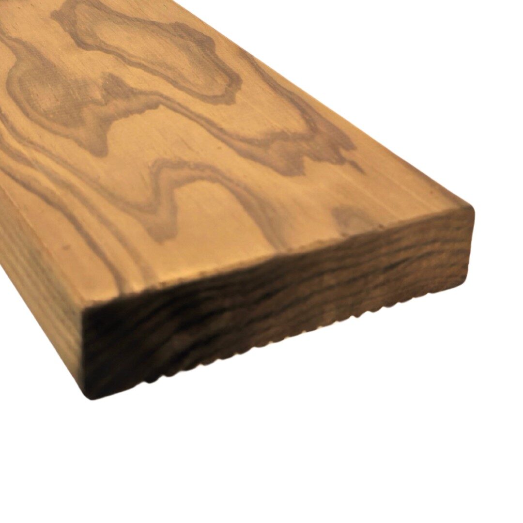 8 AMOSTRA Deck Pinho Maritimo Termo Modificado, Liso, Fixação c/Parafusos - Image 1