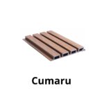 AMOSTRA Revestimento Compósito Cux Castellation, 100mmx216mmx28mm, Brushed - Cumaru