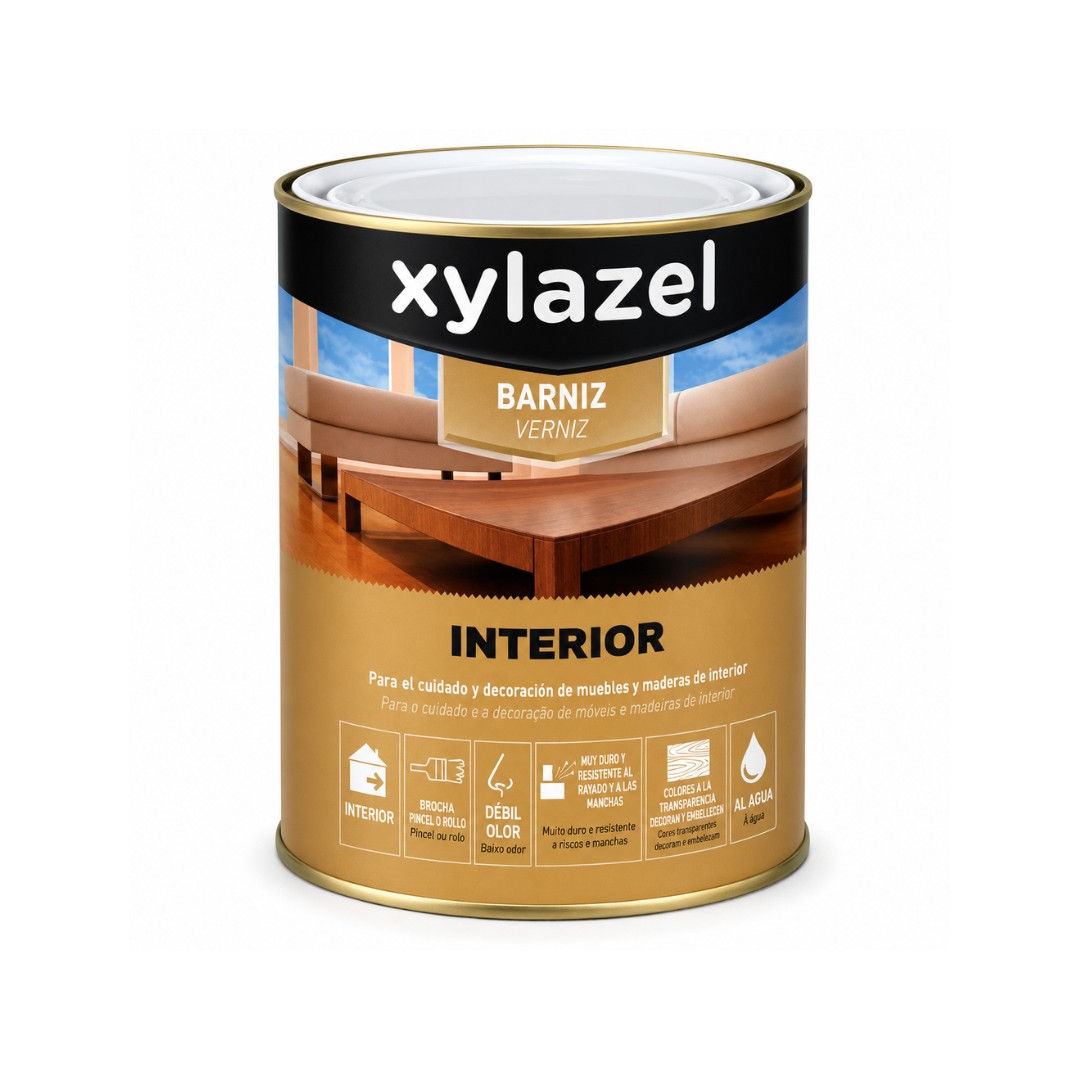 Verniz Interior Brilhante Xylazel Verniz Interior Aquoso Brilhante, 0,750 L - Image 1