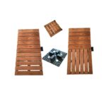 Deck Mosaico, Madeira Pinho Marítimo, Thermo Wood, 500X500(90)mm, Exclusive, Base Madeira,1m2, Ranhurado