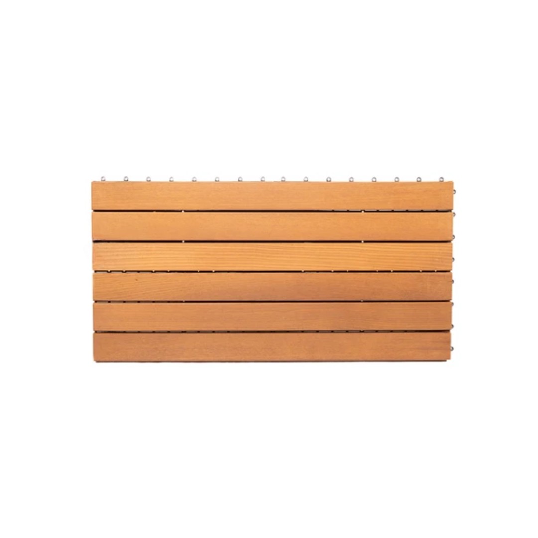 deck-modular-pinho-600x300-46 Deck Mosaico, Madeira Pinho Marítimo, Thermo Wood, 300X600(46)mm, Exclusive, Base PVC,1,08m2 - Image 1